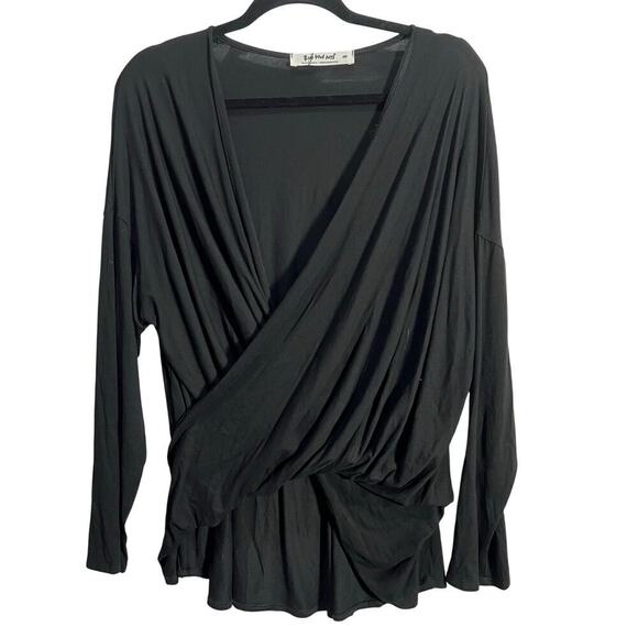 Three Bird Nest M Cross Front Long Sleeve Blouse Boho Casual Boutique with Tags - Picture 1 of 7